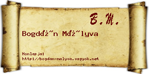 Bogdán Mályva névjegykártya